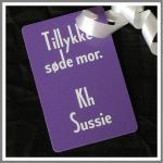 Gaveskilte gavemærker lilla tillykke personligt