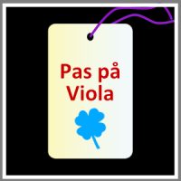 Refleksbrik firkantet personlig Pas på mig firkløver
